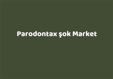 parodontax şok market